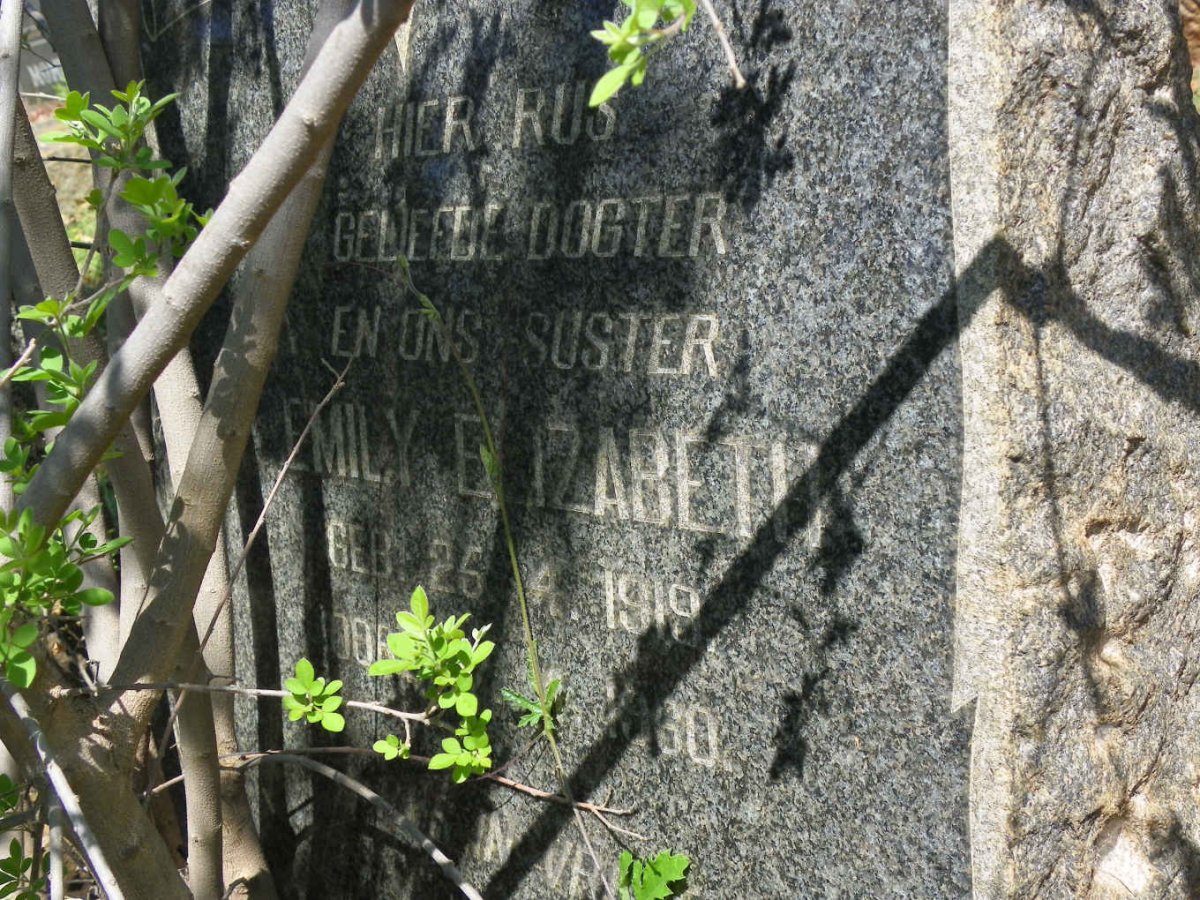 HEERDEN Emily Elizabeth, van 1919-1960