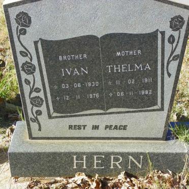 HERN Ivan 1930-1976 &amp; Thelma 1911-1982