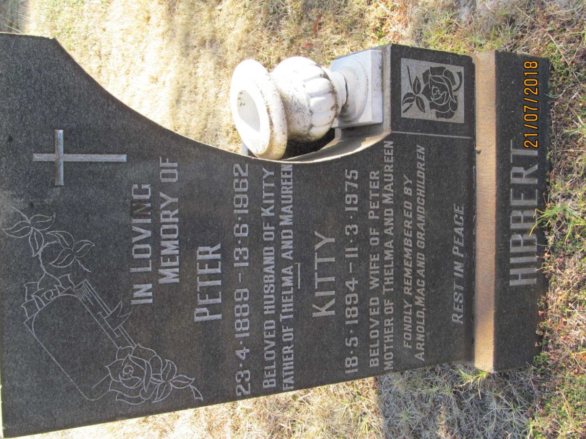 HIBBERT Peter 1889-1962 &amp; Kitty 1894-1975