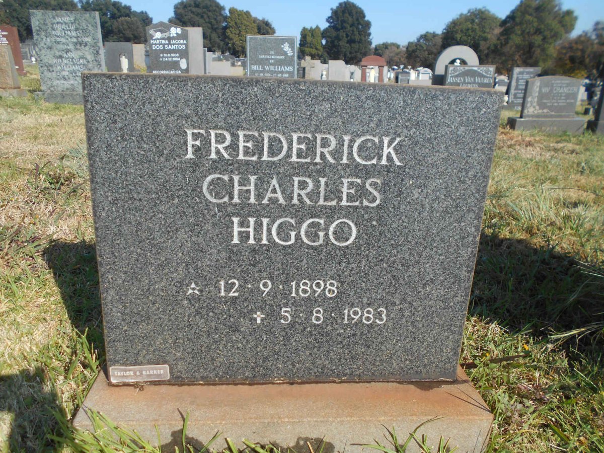 HIGGO Frederick Charles 1898-1983
