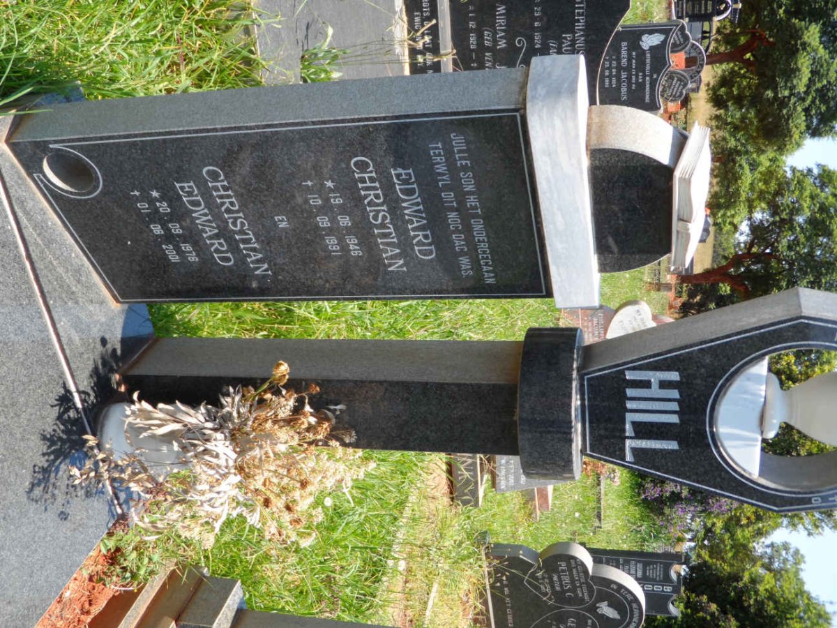HILL Edward Christiaan 1946-1991 :: HILL Christiaan Edward 1976-2001