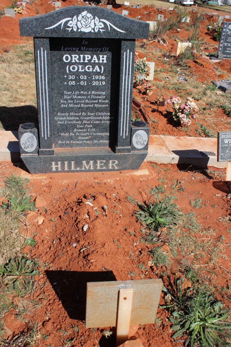 HILMER Oripah 1936-2019