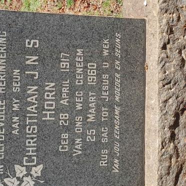 HORN Christiaan J.N.S. 1917-1960