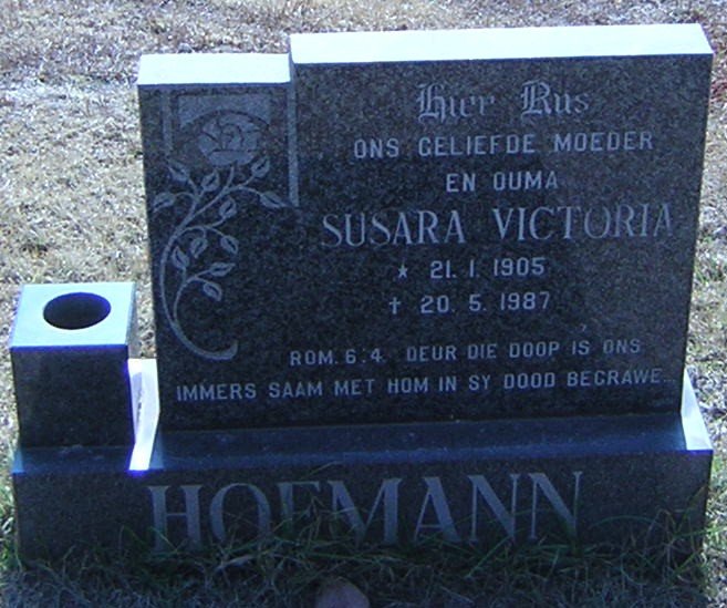 HOFMANN Susara Victoria 1905-1987