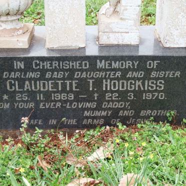 HODGKISS Claudette T. 1969-1970