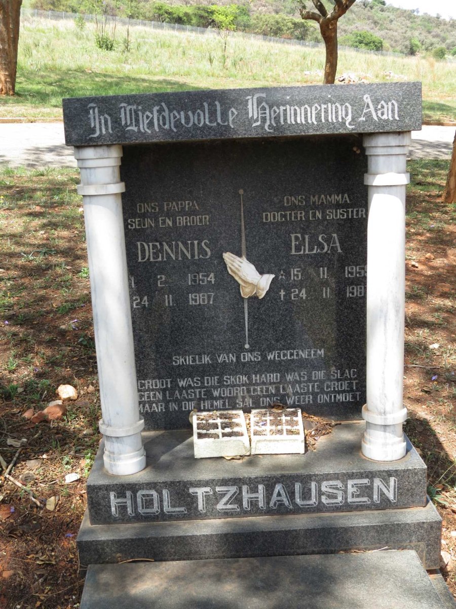 HOLTZHAUSEN Dennis 1954-1987 & Elsa 1955-1987
