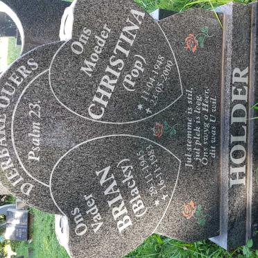 HOLDER Brian 1945-1983 &amp; Christina 1948-2000