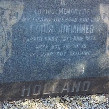 HOLLAND Louis Johannes -1954