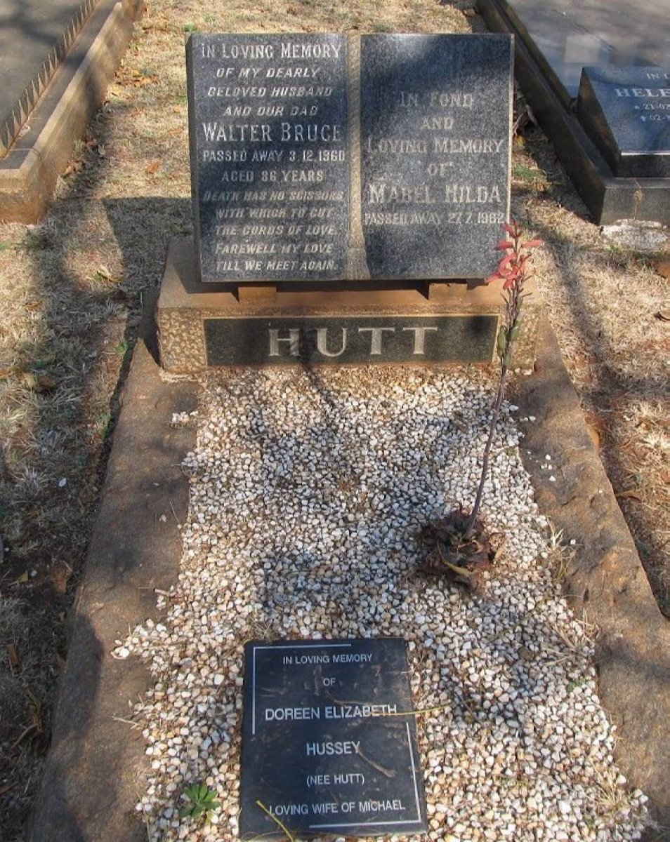 HUTT Walter Bruce -1960 &amp; Mabel Hilda -1982 :: HUSSEY Doreen Elizabeth nee HUTT  
