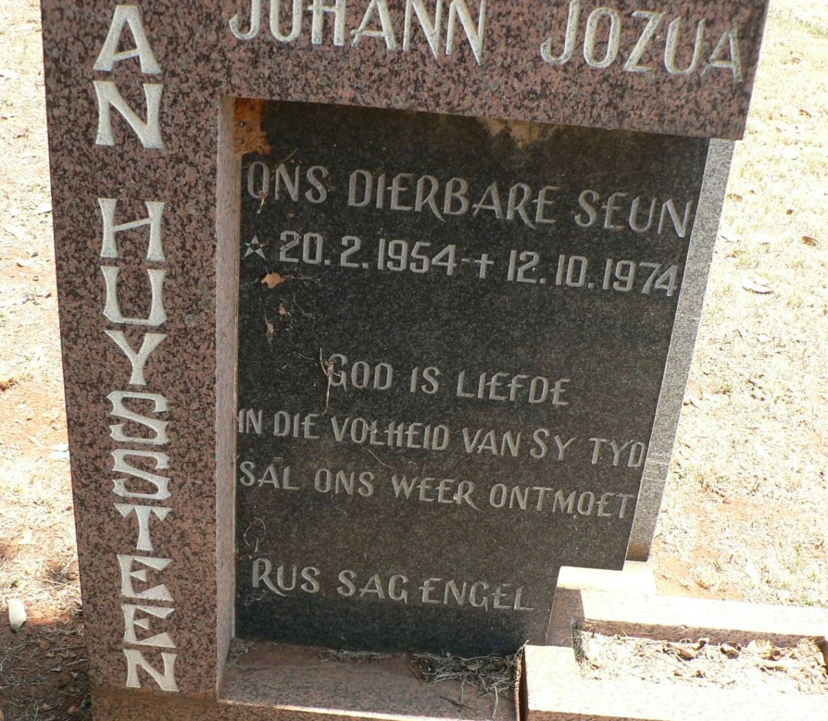 HUYSSTEEN Johann Jozua, van 1954-1974