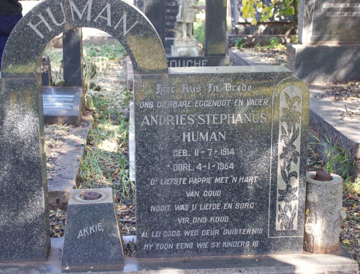 HUMAN Andries Stephanus 1914-1954