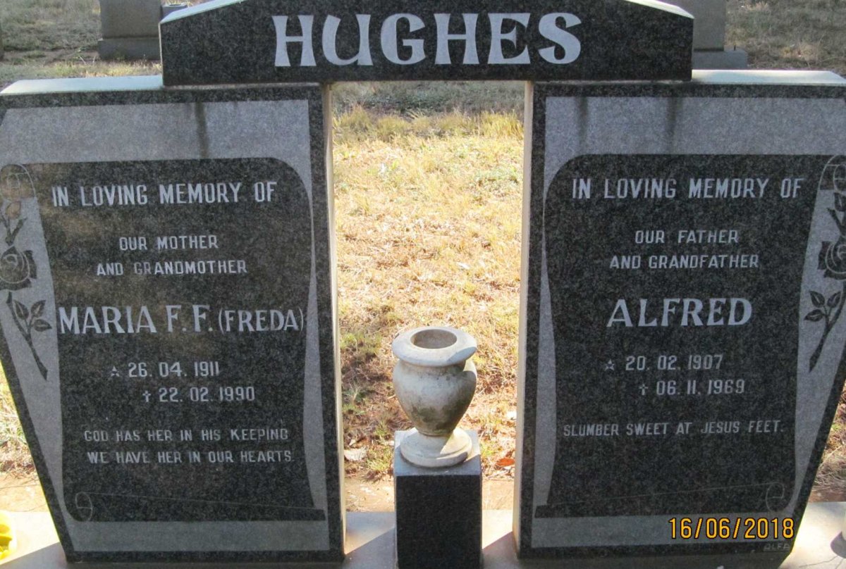 HUGHES Alfred 1907-1969 &amp; Maria F.F. 1911-1990