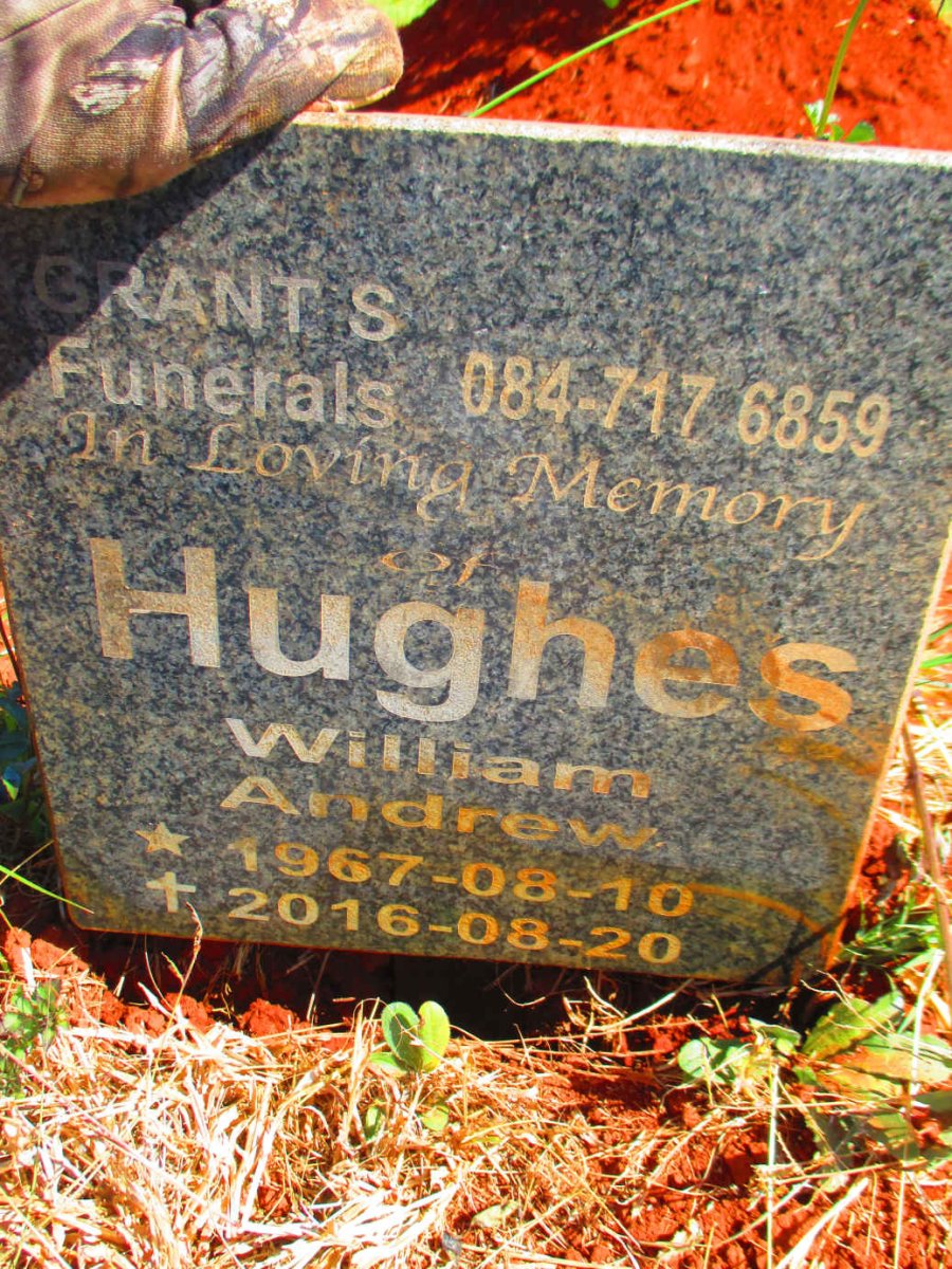 HUGHES William Andrew 1967-2016