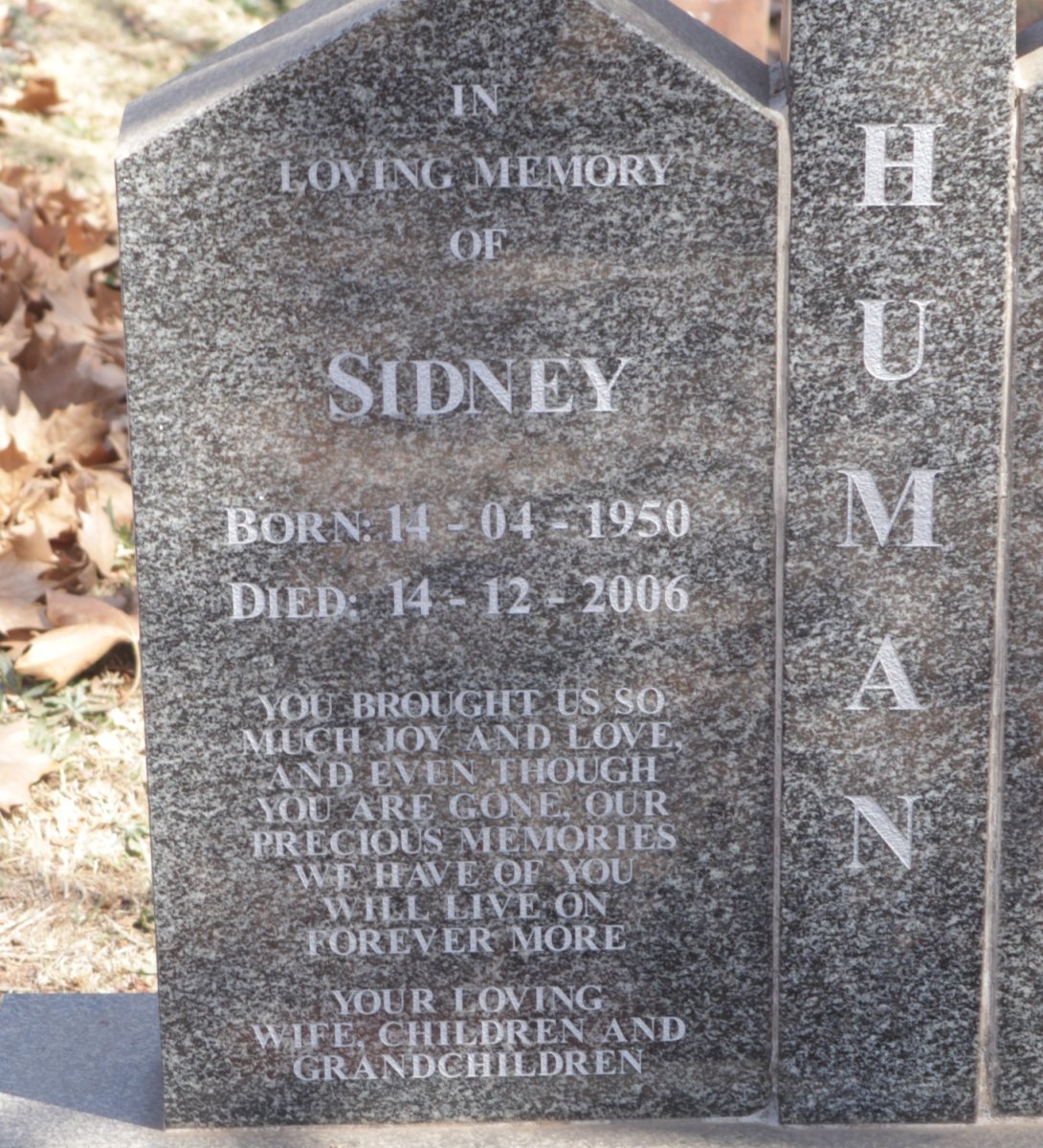 HUMAN Sidney 1950-2006