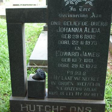 HUTCHEONS Edward James 1901-1973 &amp; Johanna Alida 1902-1973