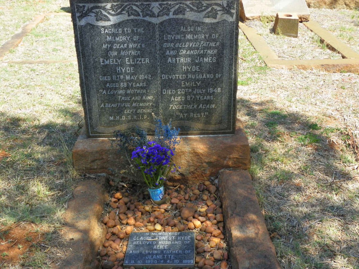 HYDE Arthur James -1948 &amp; Emely Elizer -1942 :: HYDE Claude Ernest 1920-1989