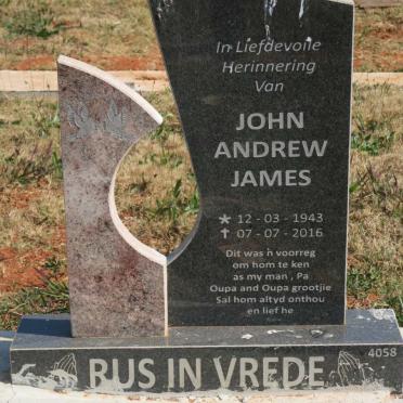 JAMES John Andrew 1943-2016