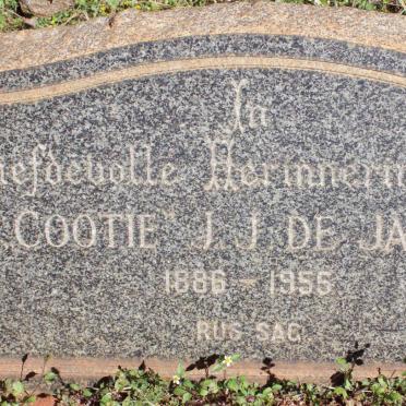JAGER Cootie J.J., de 1886-1955