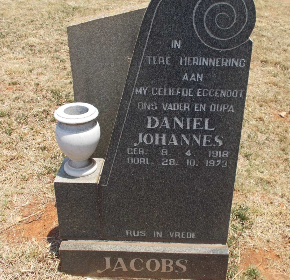 JACOBS Daniel Johannes 1918-1973
