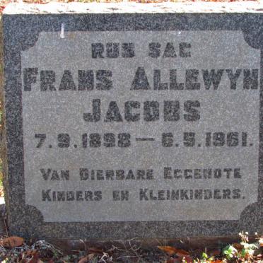 JACOBS Jan Allewyn 1898-1961