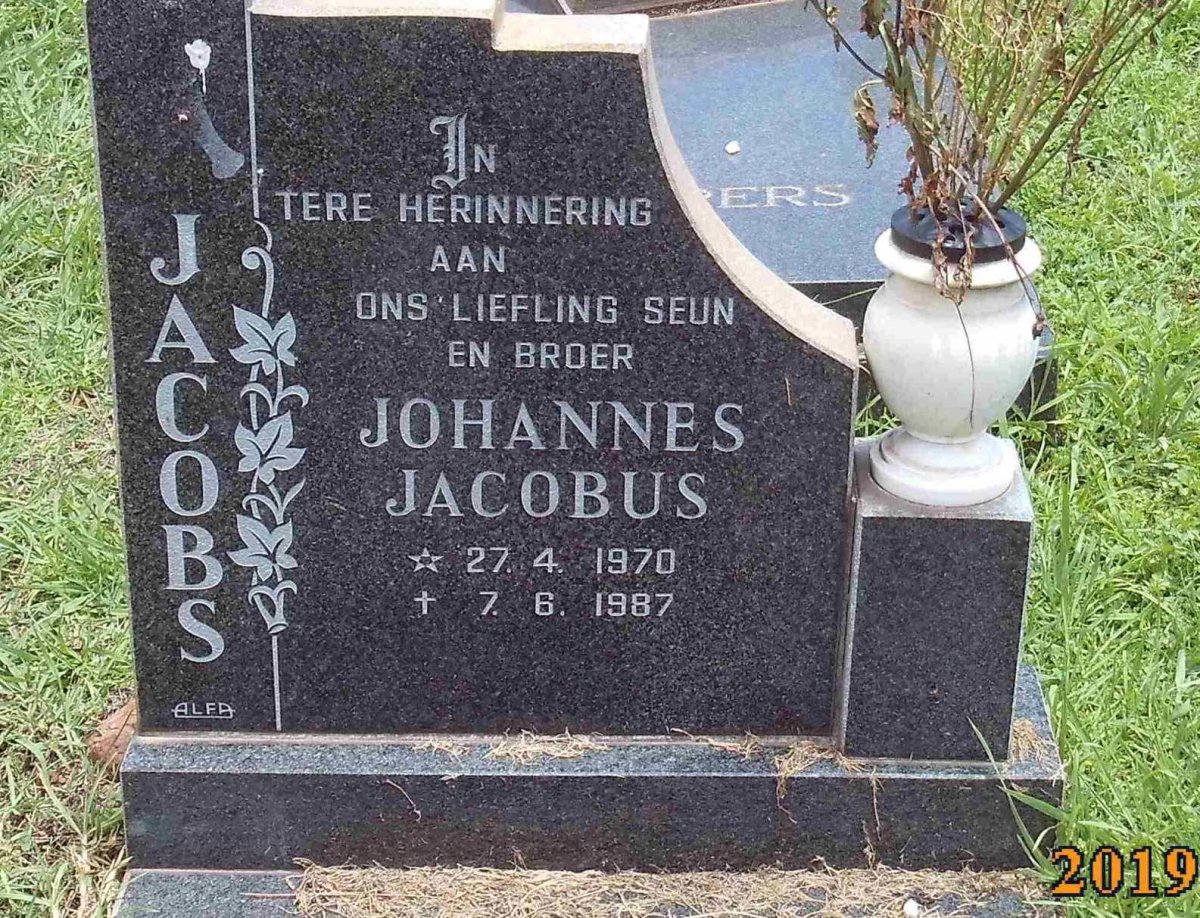 JACOBS Johannes Jacobus 1970-1987