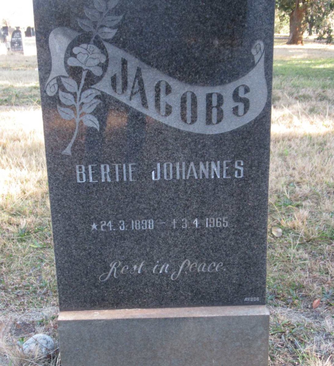 JACOBS Bertie Johannes 1898-1965