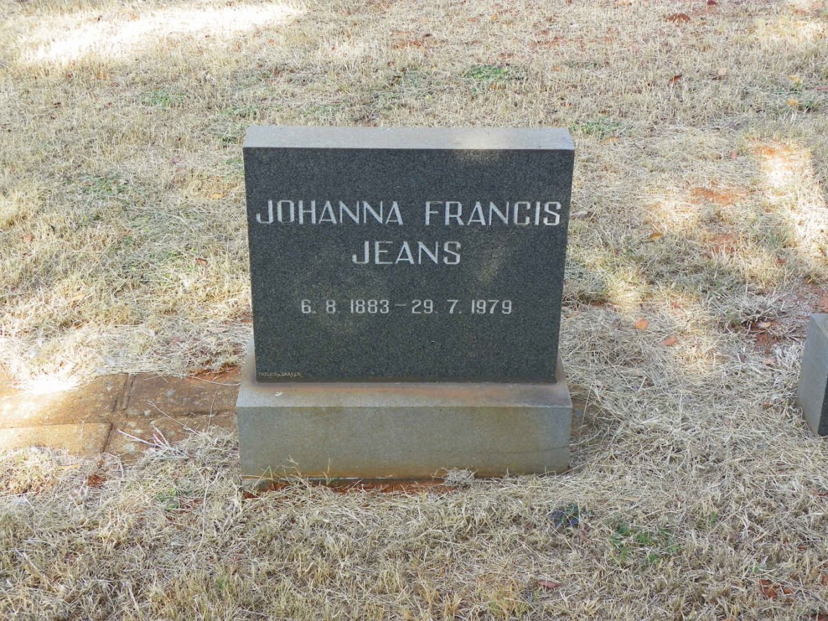 JEANS Johanna Francis 1883-1979