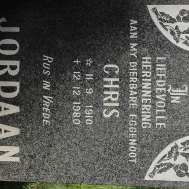 JORDAAN Chris 1910-1980
