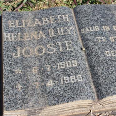 JOOSTE Elizabeth Helena 1903-1980