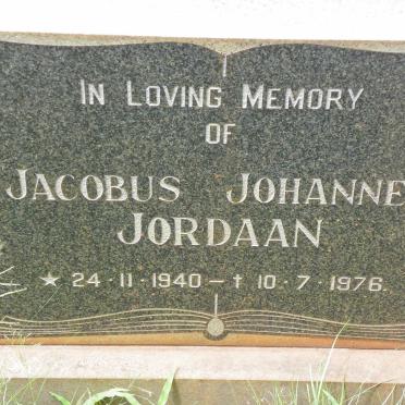 JORDAAN Jacobus Johannes 1940-1976