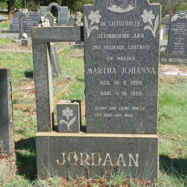 JORDAAN Martha Johanna 1900-1959