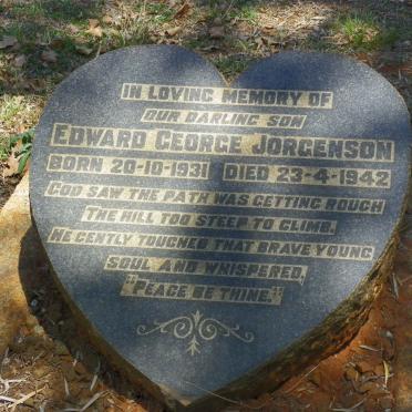 JORGENSON Edward George 1931-1942