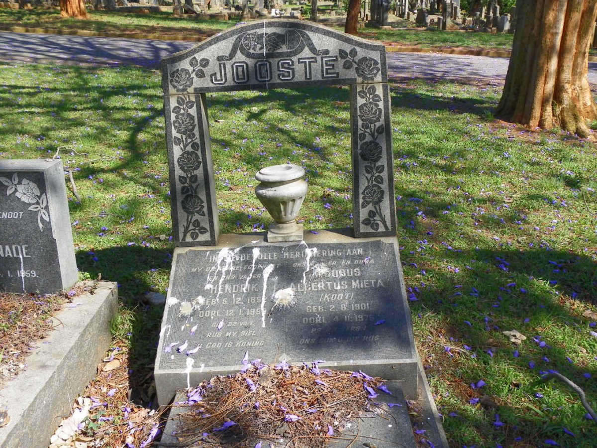 JOOSTE Hendrik 1892-1959 &amp; Jacobus Albertus Mieta 1901-1976