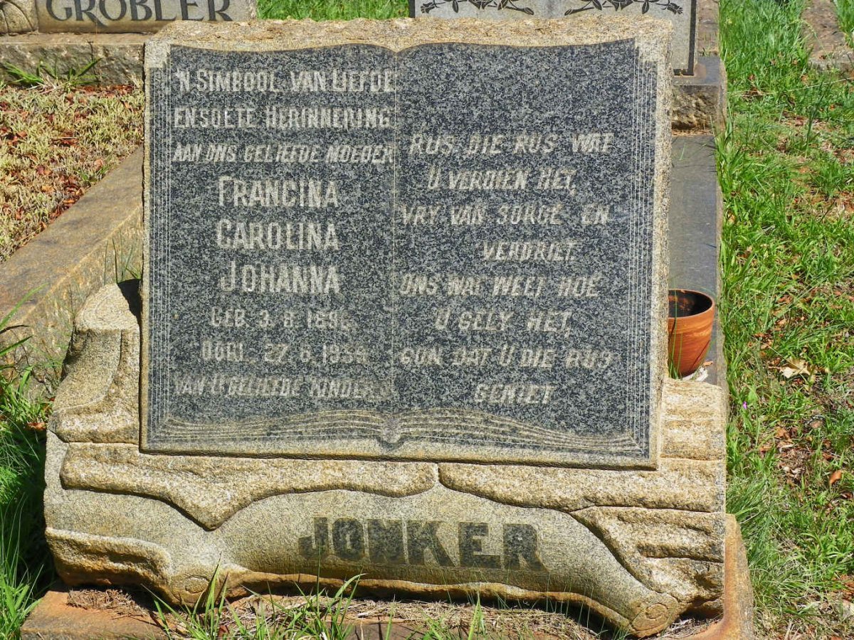 JONKER Francina Carolina Johanna 1896-1959