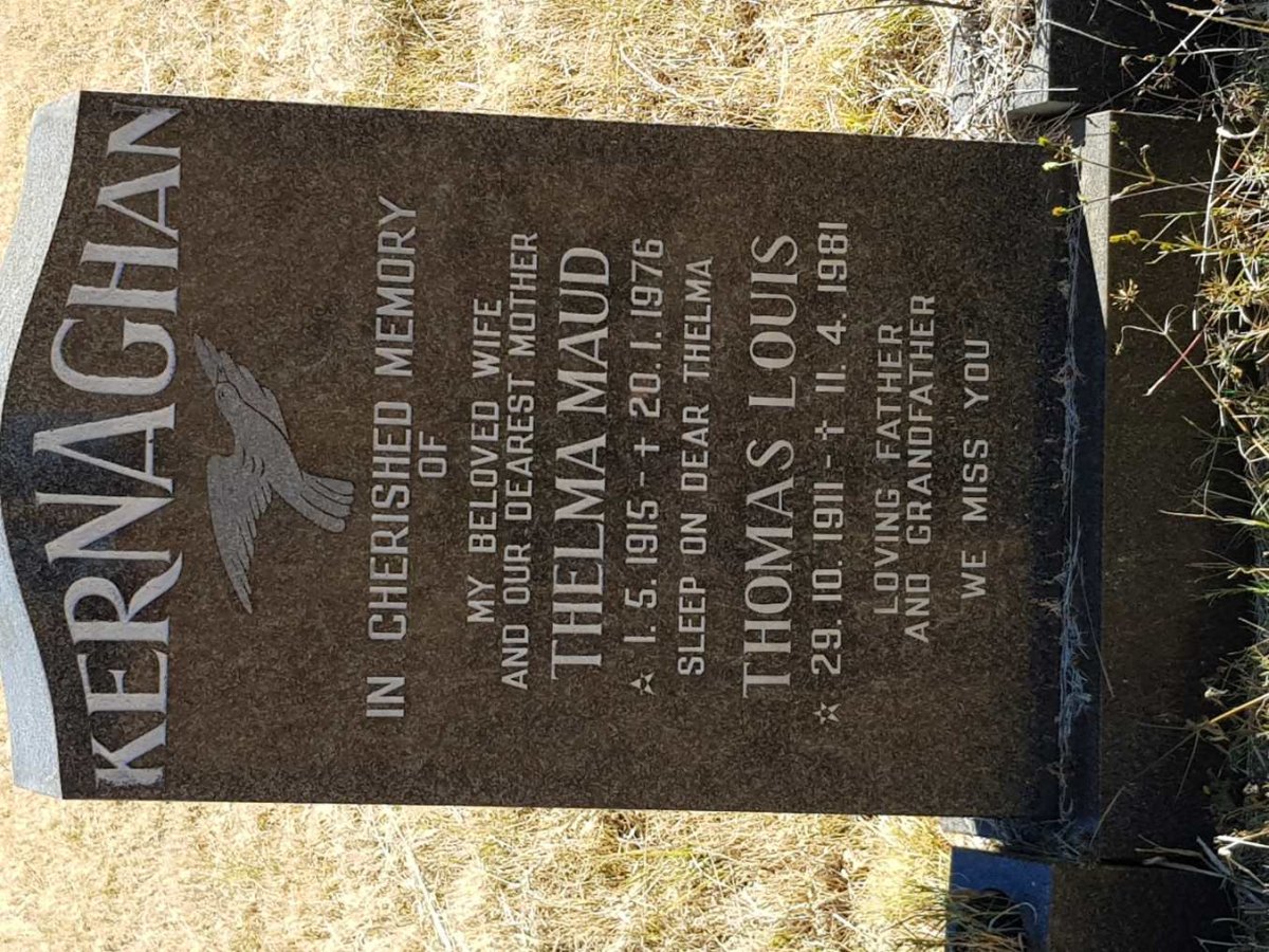 KERNAGHAN Thomas Louis 1911-1981 &amp; Thelma Maud 1915-1976
