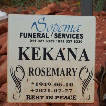 KEKANA Rosemary  1949-2021
