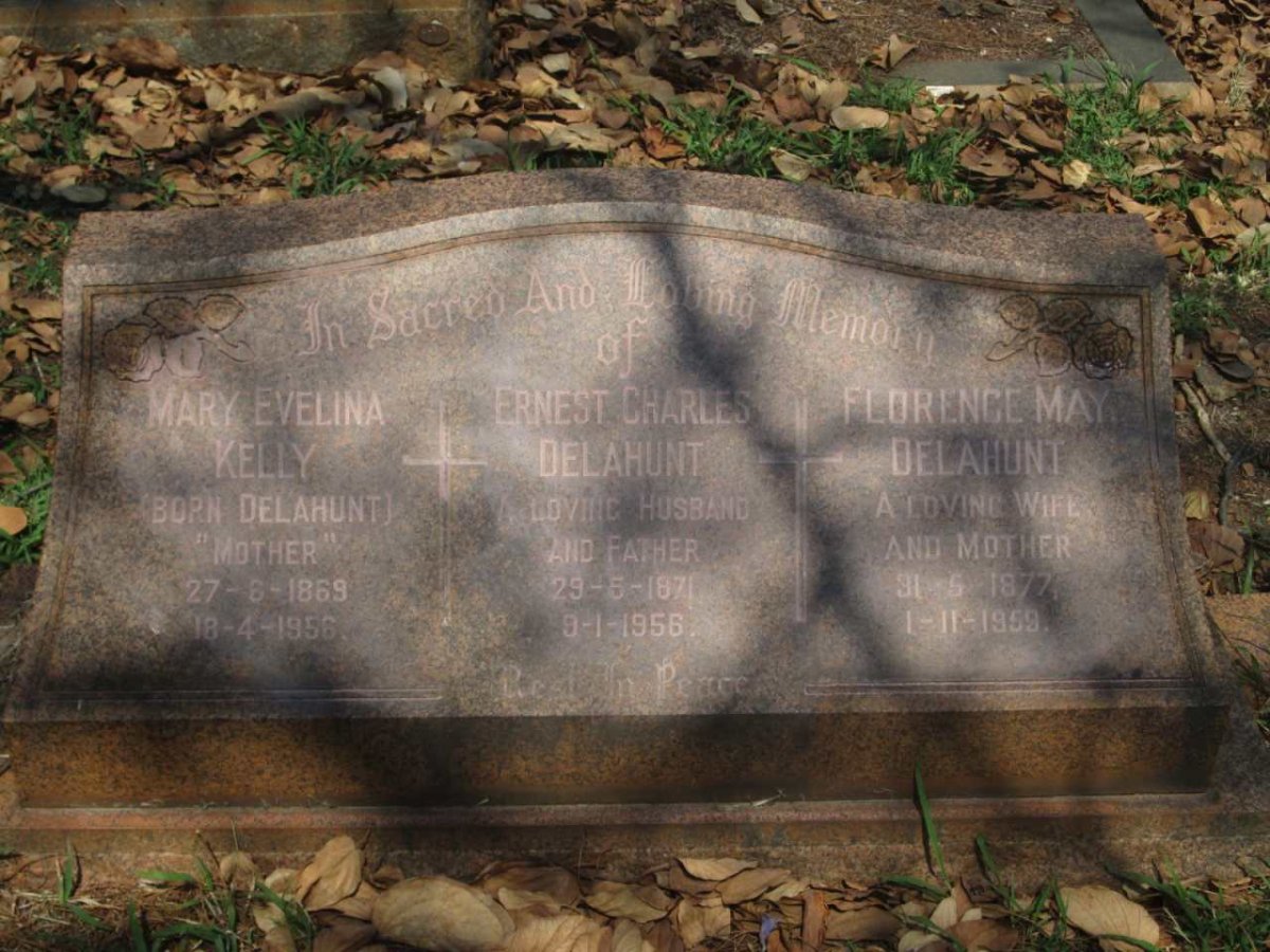 KELLY Mary Evelina nee DELAHUNT 1869-1956