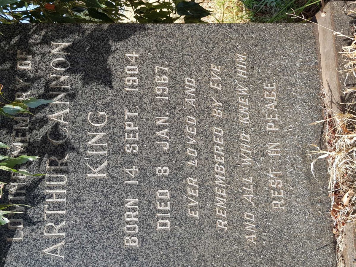 KING Arthur Cannon 1904-1967
