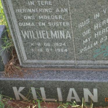KILIAN Wilhelmina 1924-1984