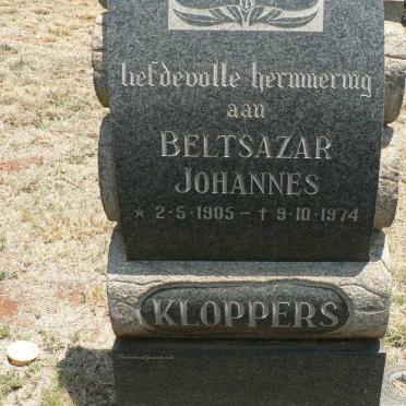 KLOPPERS Beltsazar Johannes 1905-1974
