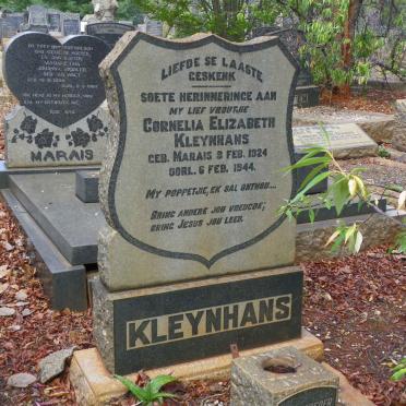 KLEYNHANS Cornelia Elizabeth nee MARAIS 1924-1944
