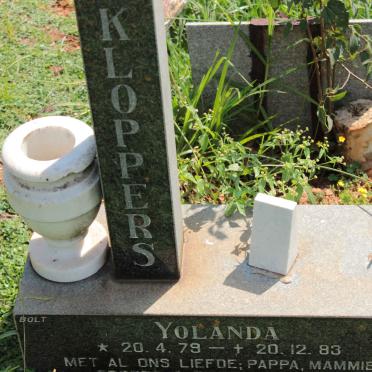 KLOPPERS Yolanda 1979-1983