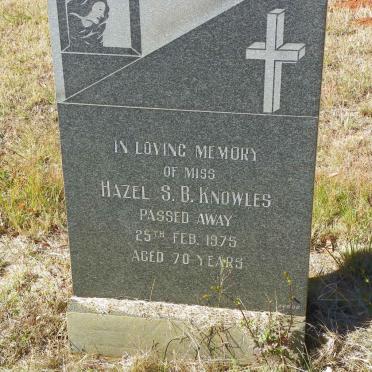 KNOWLES Hazel S.B. -1975