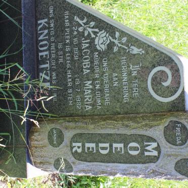 KNOETZE Jacoba Maria 1931-1982