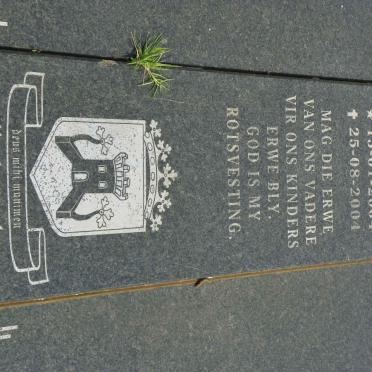 KNOETZE Martin Johannes 1929- &amp; Aletta Herculina Gertruida COETZEE 1934-2004 :: MYBURGH Albert Lambertz 2004-2004