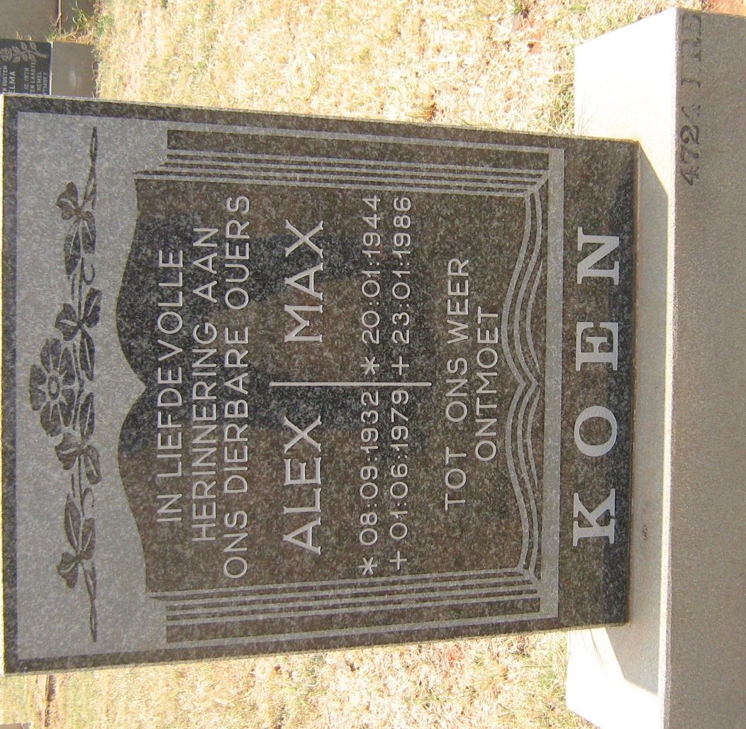 KOEN Alex 1932-1979 &amp; Max 1944-1986