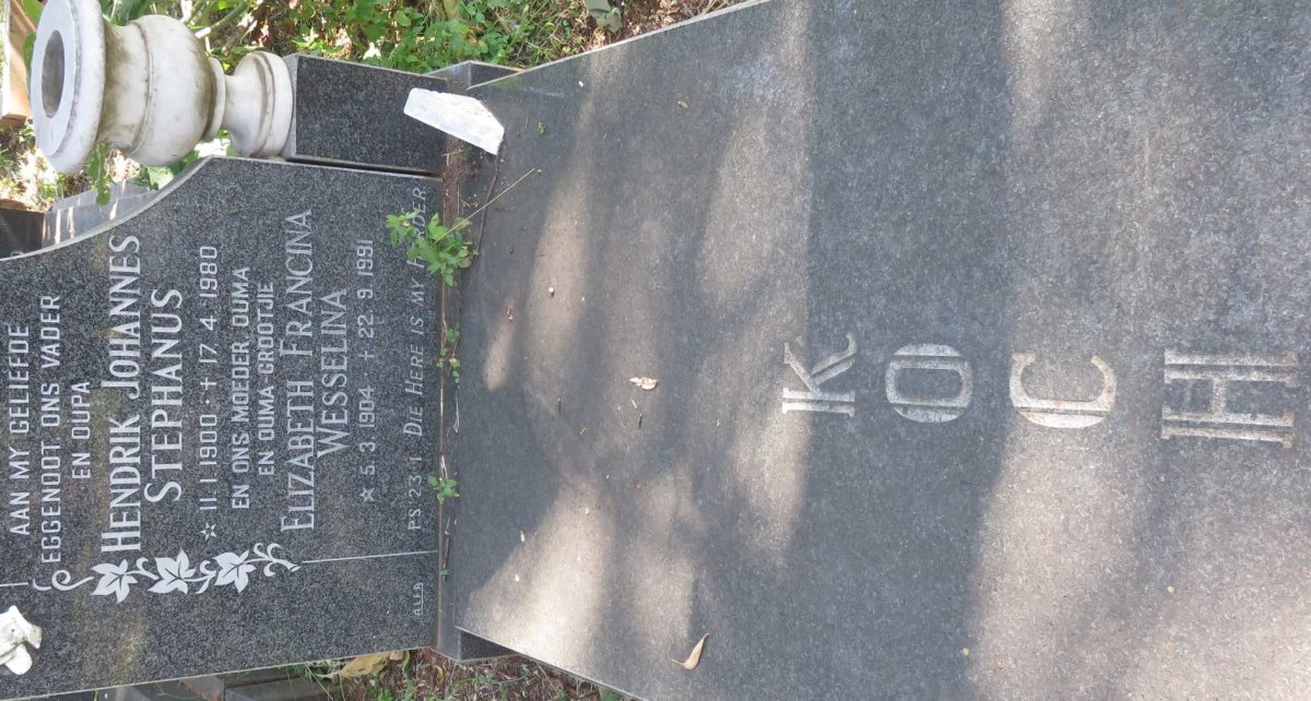 KOCH Hendrik Johannes Stephanus 1900-1980 &amp; Elizabeth Francina Wesselina 1904-1991