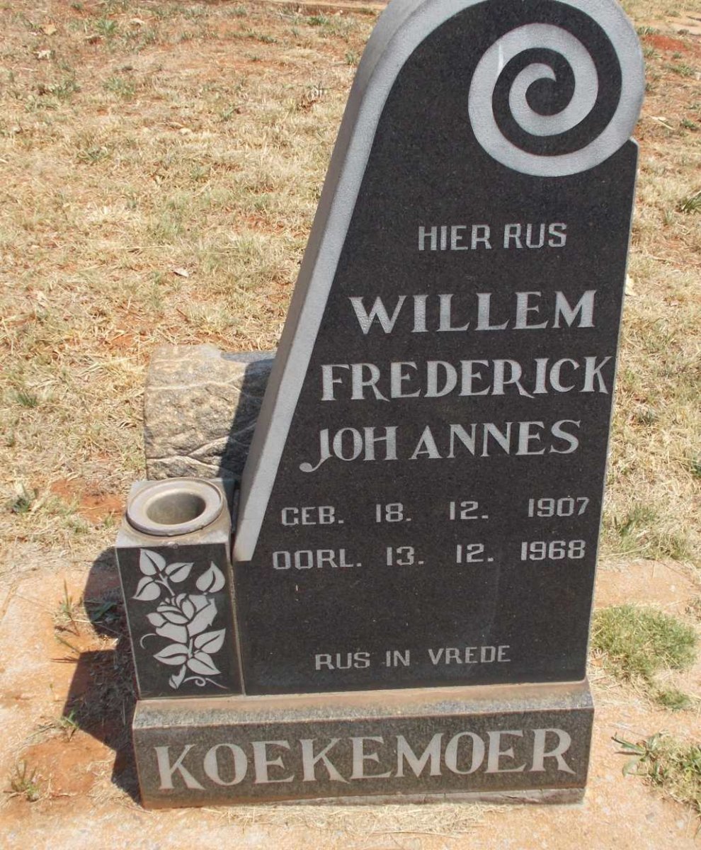 KOEKEMOER Willem Frederick Johannes 1907-1968