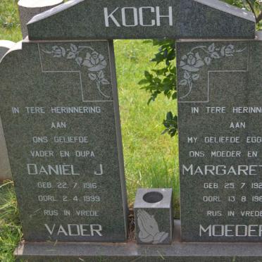 KOCH Daniël J. 1916-1999 &amp; Margaretha 1922-1988