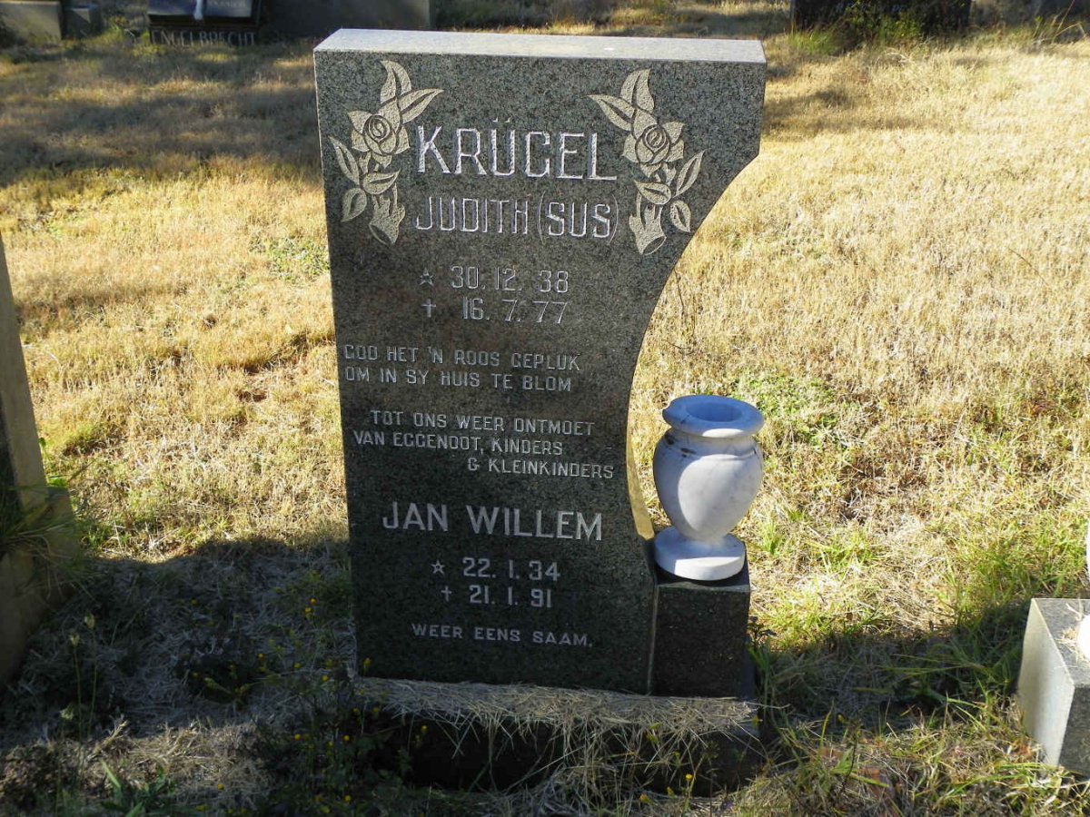 KRUGEL Jan Willem 1934-1991 &amp; Judith 1938-1977
